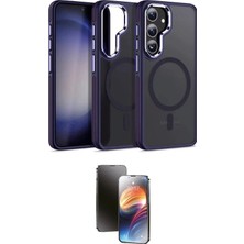 TKÇ  Galaxy S24 Kılıf Yörünge Klasik - Siyah 3D Antistatik Mat Seramik Nano Ekran Koruyucu