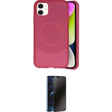 TKÇ Ieg™ Iphone 11 Kılıf Ufuk Serisi - Siyah 3D Antistatik Hayalet Cam Ekran Koruyucu