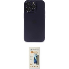 TKÇ Ieg™ Iphone 14 Pro Max Kılıf Ufuk Minimal Özel Seri - Siyah 6d Mat Seramik Hayalet Nano Ekran