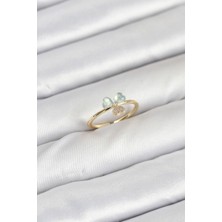 Kuşkaya Ticaret Pirinç Gold Renk Yonca Model Kadın Yüzük