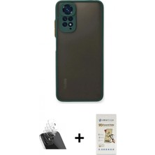 Marsilyan™- Redmi Note 11 Pro Kılıf Ahenk Çizgi Serisi - Siyah Mat Seramik Nano Ekran Koruyucu + Şeffaf Kamera Lens Koruma Cam