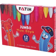 Fatih Jumbo Mum Boya 12 Renk Ultra Esneme Özelliği ile Yıkanabilir Güvenli Malzeme