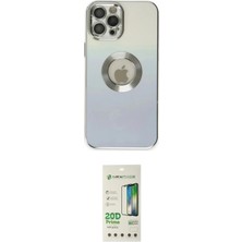 TKÇ Ieg™ Iphone 12 Pro Max Kılıf Kutup Yansıma Özel Seri - Siyah 20D Premium Cam Ekran Koruyucu