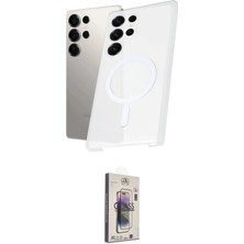 TKÇ Ieg™ Galaxy S24 Ultra Kılıf Kutup Minimal - Siyah Bilvis 3D Cam Ekran Koruyucu