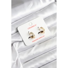 Kuşkaya Ticaret 14K Gold Renk Kaplama cm Kadın Küpe