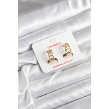 Kuşkaya Ticaret 14K Gold Renk Kaplama Samanyolu Model cm Kadın Küpe