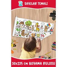 Melolisa Sayılar ve Harfler Temalı Dev Boyama Rulosu 60X250 cm