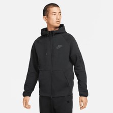 Nike Sportswear Tech Essentials Erkek Siyah Tam Fermuarlı Kapüşonlu Üst