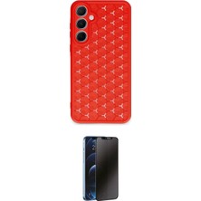 Toyigoo Ieg™ Galaxy A35 5g Kılıf Zirve Form - Siyah 3D Antistatik Hayalet Cam Ekran Koruyucu