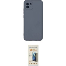 Toyigoo Ieg™ Galaxy A03 Kılıf Ahenk Serisi - Siyah 6d Mat Seramik Hayalet Nano Ekran Koruyucu