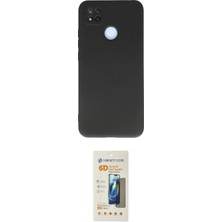 Toyigoo Ieg™ Redmi 9c Kılıf Ahenk Serisi - Siyah 6d Mat Seramik Hayalet Nano Ekran Koruyucu