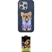 Toyigoo Ieg™ Iphone 15 Pro Max Kılıf Iz Minimal Koleksiyonu - Siyah Buffer Cam Ekran Koruyucu