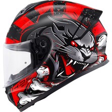 Givi 50.x Wıld Mat Siyah-Kırmızı Kapalı Motosiklet Kaskı