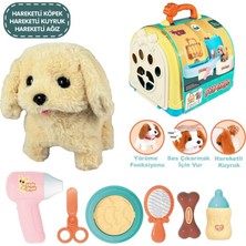 NW NessiWorld JND-3615 Taşıma Çantalı Hareketli Pilli Köpek Set (Pet Shop) -Vardem Oyuncak