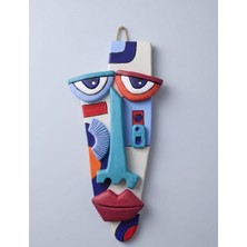 Odmek Ufuk Mask Seramik Duvar Süsü | El Yapımı Dekoratif Duvar Süsü 15 x 33 cm