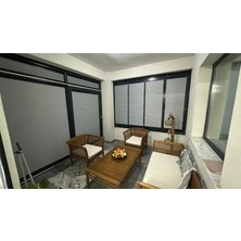 Varol Plise Katlanır Cam Balkon Perdesi - Ofis Perdesi - Mutfak Perdesi - Salon Perdesi