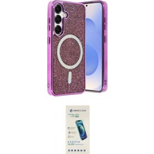 Toyigoo Ieg™ Galaxy S23 Fe Kılıf Eksen Çizgi - Şeffaf Pasifik Cam Ekran Koruyucu