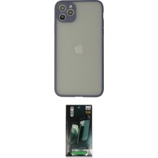 Toyigoo Ieg™ Iphone 12 Pro Kılıf Ahenk Çizgi Serisi - Siyah 360 Mat Full Body Arka Koruyucu