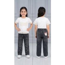 Pançiko Triko Nakışlı Kız T-Shirt