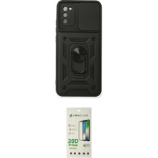 Toyigoo Ieg™ Galaxy A02S Kılıf Ahenk Klasik - Siyah 20D Premium Cam Ekran Koruyucu