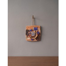 Odmek El Yapımı Seramik Mavi Balık Duvar Süsü | Dekoratif Deniz Temalı Duvar Dekoru 18 x 18 cm