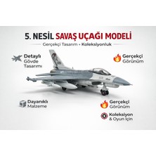 RAMO'S STORE F16 Savaş Uçak Fighter Çekbırak Metal Sesli Işıklı Savaş Uçağı