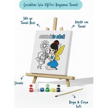 Tabdiko Annemizin Günü Temalı Eğitici Boyama Tuvali – Şövaleli Set 20X20 cm
