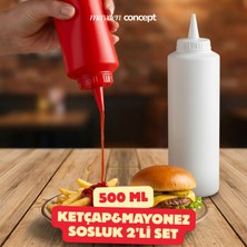 Mayden Concept Kapaklı Ketçap & Mayonez Sosluk Şişesi - Sızdırmaz Sosluk - Sosluk Set