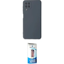 Toyigoo Ieg™ Galaxy A22 Kılıf Ahenk Serisi - Siyah 5d Eko Cam Ekran Koruyucu
