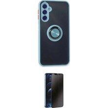 Toyigoo Ieg™ Galaxy M34 5g Kılıf Yörünge Çizgi - Siyah 3D Antistatik Hayalet Cam Ekran Koruyucu