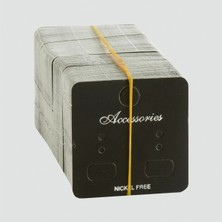 Pileli Store Siyah Renkli Küpe Kartı 200 Adet