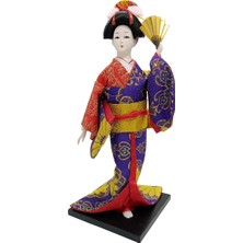 Dünyadan Hediyeler Japon Kimonolu Geyşa Bebek Kabuki Biblo 30 cm No.9