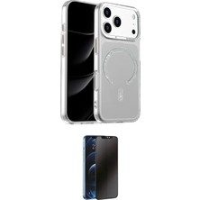 Toyigoo Ieg™ iPhone 17 Pro Kılıf Atlas Doku Özel Seri - Siyah 3D Antistatik Hayalet Cam Ekran Koruyucu