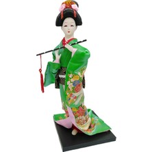 Dünyadan Hediyeler Japon Kimonolu Geyşa Bebek Kabuki Biblo 30 cm No.13