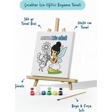 Tabdiko Annemizin Günü Temalı Boyama Tuvali Şövaleli Boya ve Fırça Seti 20X20 cm
