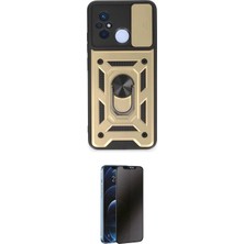 Toyigoo Ieg™ Redmi 12C Kılıf Ahenk Klasik - Siyah 3D Antistatik Hayalet Cam Ekran Koruyucu