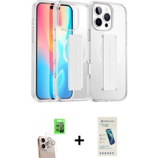 Marsilyan™- iPhone 16 Pro Max Kılıf Nova Işık Koleksiyonu - Şeffaf Pasifik Cam Ekran Koruyucu + Natural Grey Raze Metal Kamera Lens