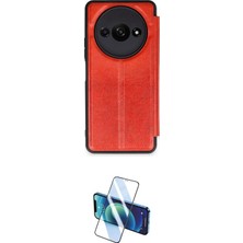 TKÇ Ieg™ Redmi A3 4g Kılıf Zirve Yansıma Serisi - Siyah 3D Antistatik Cam Ekran Koruyucu