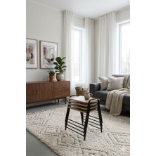 Eryalux Home 4'lü Tepsi Model Siyah-Çam Modern Sehpa