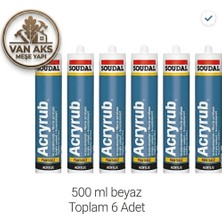 Van Aks Meşe Yapı Akrilik Mastik Altın Meşe Renk  500 ml x  6 Adet  ( Boyanabilir Silikon )