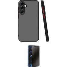 Toyigoo Ieg™ Galaxy A56 Kılıf Ahenk Çizgi Serisi - Siyah 3D Antistatik Hayalet Cam Ekran Koruyucu