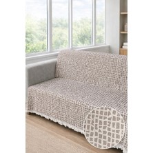 Hig Store Çakıl Desen Kaymaz Yıkanabilir Pamuklu Koltuk/çekyat Örtüsü 180X220 Ebat Oturma ve Sırt