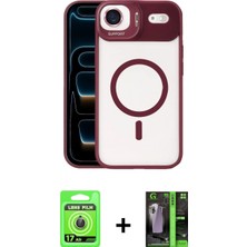 Marsilyan™- iPhone 17 Air Kılıf Yadigar Asil Koleksiyonu - Siyah 360 Mat Full Body Arka Koruyucu + Gold Raze Metal Kamera Lens
