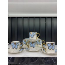 Kahve Fincan Seti Çiçek Desen