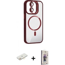 Marsilyan™- iPhone 11 Kılıf Yadigar Asil Koleksiyonu - Siyah Bilvis 3D Cam Ekran Koruyucu + Sarı Renkli Kamera Lens Koruma Cam