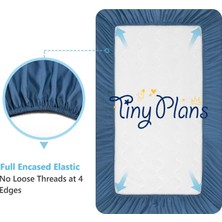 Tiny Plans %100 Pamuk Ikili Lastikli - Fitted Çarşaf