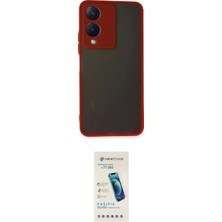 Toyigoo Ieg™ Y17S Kılıf Ahenk Çizgi Serisi - Şeffaf Pasifik Cam Ekran Koruyucu