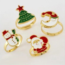 Pileli Store Yılbaşı Figürlü Eklem Yüzük