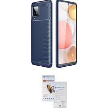 Toyigoo Ieg™ Galaxy A22 Kılıf Eksen Form Prime - Siyah Seramik Nano Ekran Koruyucu