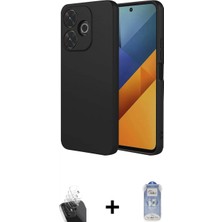 Marsilyan™- Redmi 13 4g Kılıf Ahenk Serisi - Siyah Joko Magic 5d Cam + Şeffaf Kamera Lens Koruma Cam